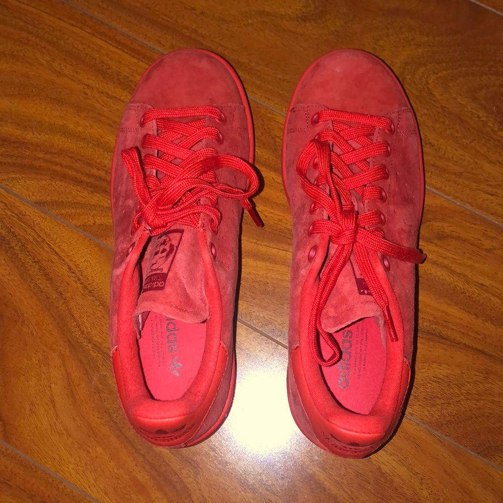 red suede Adidas Stan Smith men us6/ women us7